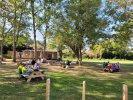Les jeunes cyclos découvrent les jardins du château de Chaumont-sur-Loire