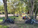 Les jeunes cyclos découvrent les jardins du château de Chaumont-sur-Loire